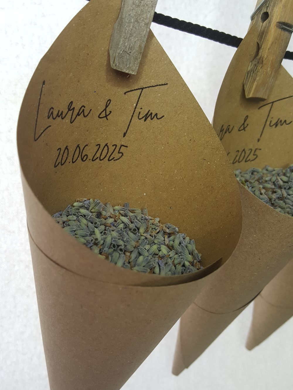 Confeti biodegradable personalizado de lavanda