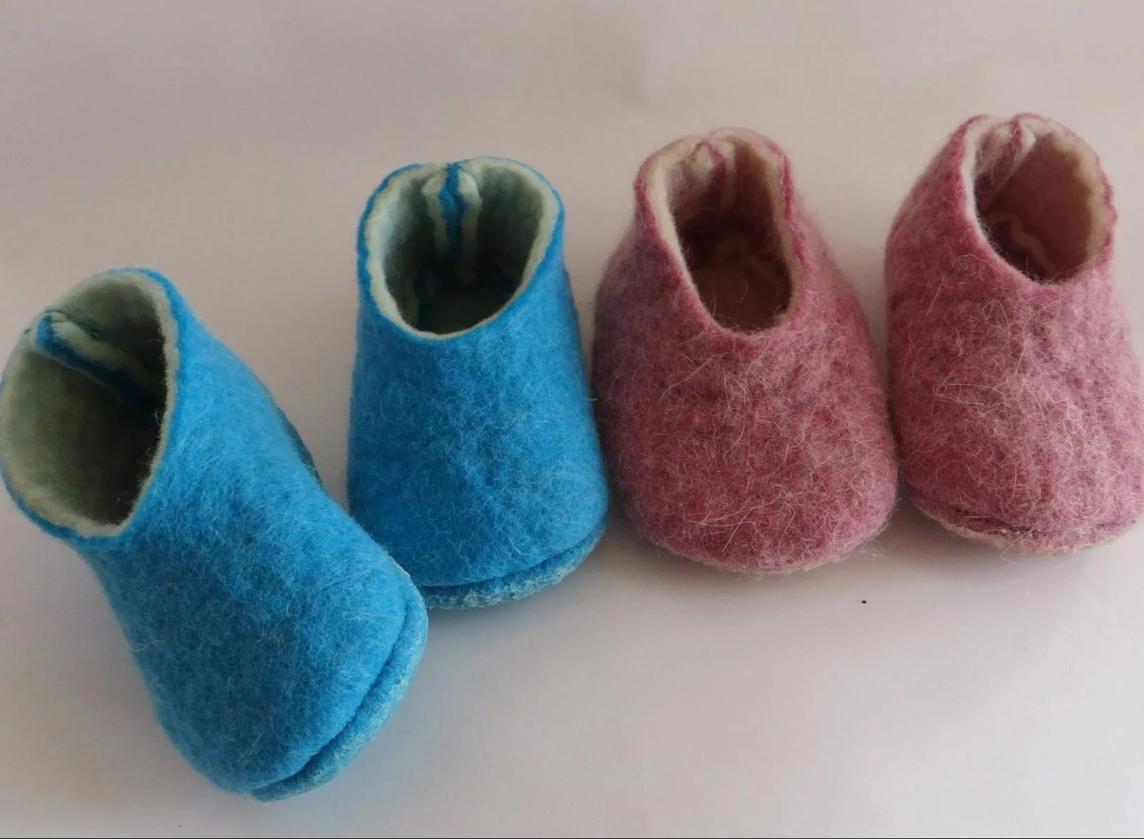 felted slippers out of discarded but good sheeps wool