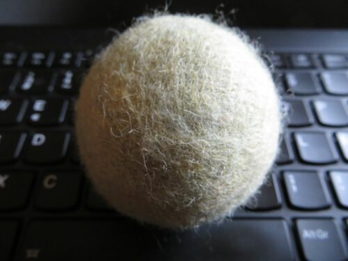 stress ball wool and lavender green
