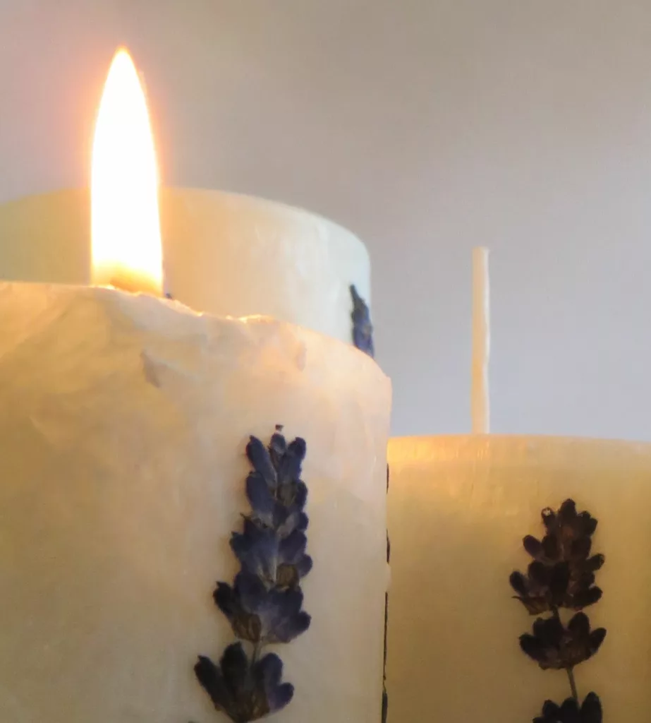 nature candles, making candles
