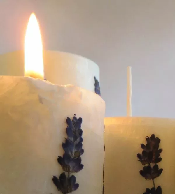 Lavender candle Essential.blue
