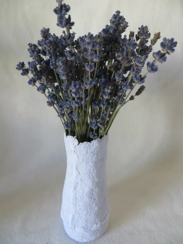 lavender with vase paper mache